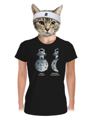 Polčlovek na polmesiaci dámske športové tričko Black