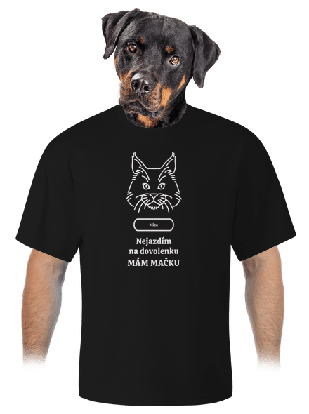 Nemôžem, mám mačku unisex tričko oversized Black