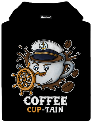 Coffee Cup-tain pánska mikina klokanka Black