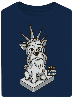 New Yorkshire unisex tričko oversized Midnight Blue