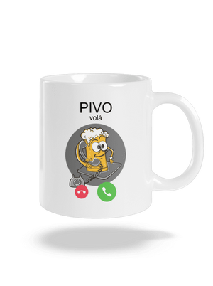 Pívo volá klasický hrnček White