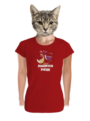 Klub riadnych pičiek dámske tričko prémium Red Mal