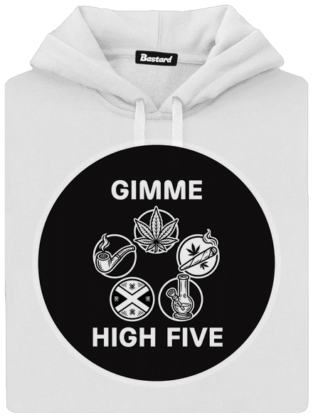 Gimme high five dámska mikina klokanka White