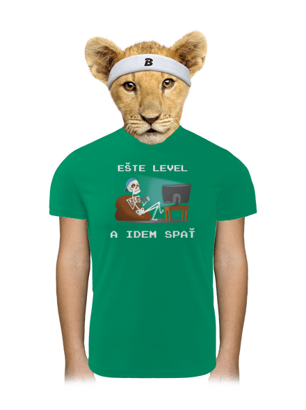 Ešte level detské športové tričko Kelly Green Mal