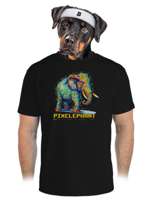 Pixelephant pánske športové tričko Black
