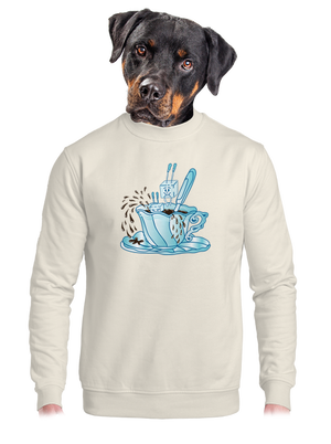 Cukroholik unisex mikina bez kapucne Off White