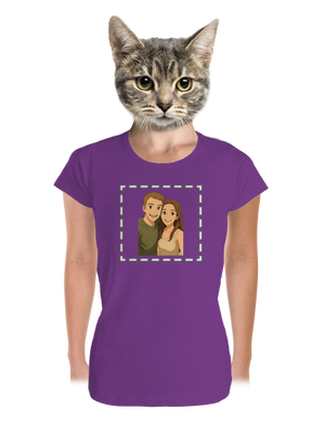Ghibli efekt z vlastnej fotky dámske tričko prémium Purple