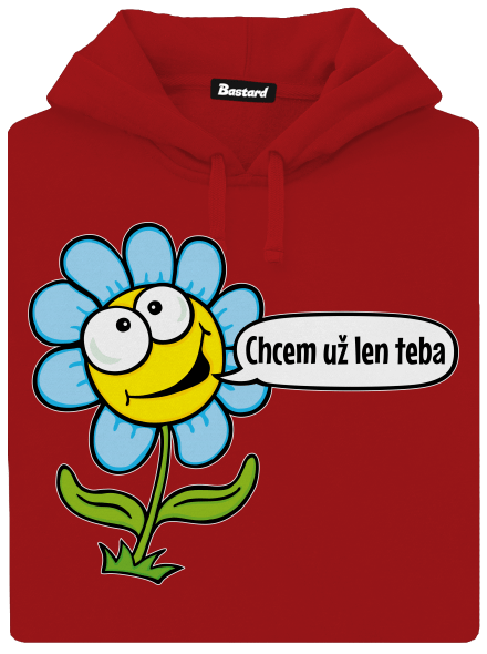 Chcem už len teba dámska mikina klokanka Red Mal