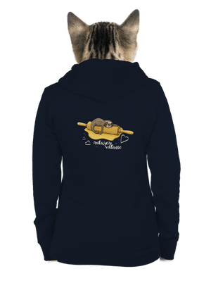 Milujem váľanie dámska mikina na zips Navy Mal