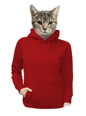 Bez potlače dámska mikina klokanka Red Mal