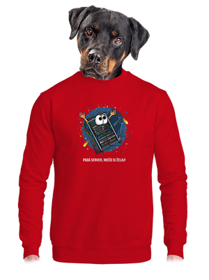 Padá server unisex mikina bez kapucne Red