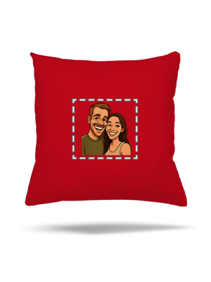 Karikatúra z vlastnej fotky vankúš Red