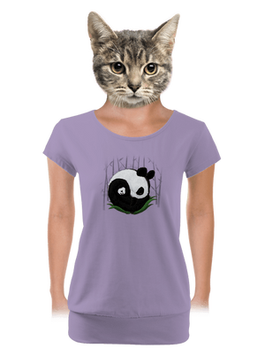 Dve spiace pandy dámske tričko s lemom Lavender