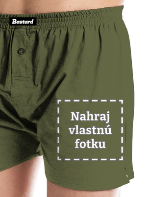 Vlastná potlač pánske trenky Khaki