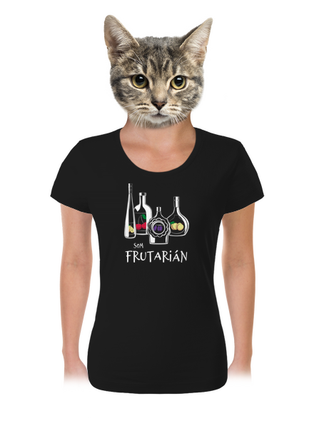 Frutarián dámske tričko Black