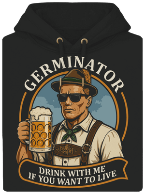 Germinator unisex mikina premium Dark Black