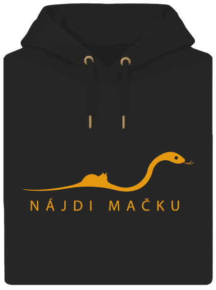 Nájdi mačku unisex mikina premium Dark Black