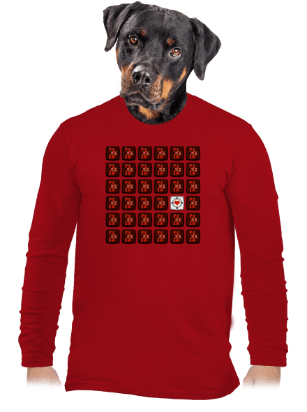 Pexeso pánske dlhý rukáv Red