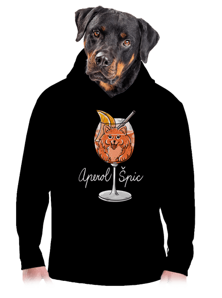 Aperol Špic pánska mikina klokanka Black