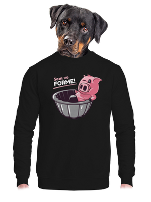 Vo forme unisex mikina bez kapucne Black