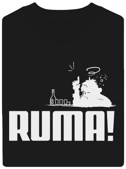 Ruma unisex mikina bez kapucne Black