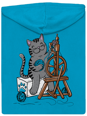 Mačka pradie dámska mikina na zips Blue Atol