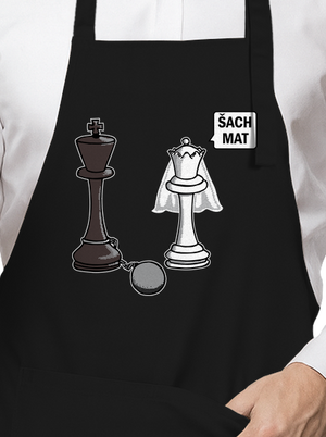 Šach mat zástera Black