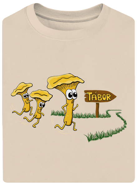 Beží líšky k táboru unisex tričko oversized Almond