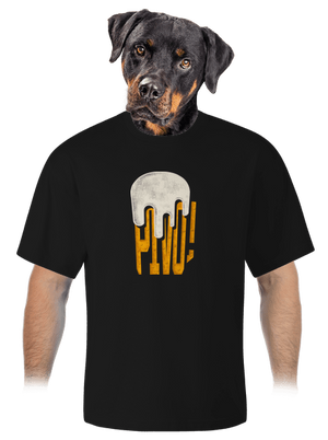 Nápis Pivo unisex tričko oversized Black