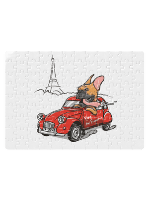 Francúzsky buldoček puzzle White