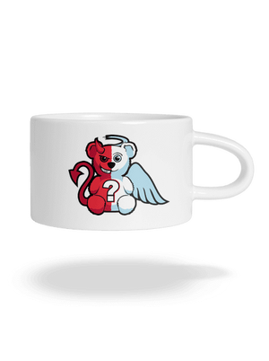 Anjel vs. diabol hrnček makronka White