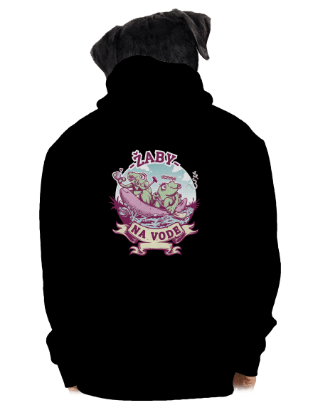 Žaby na vode pánska mikina na zips Black