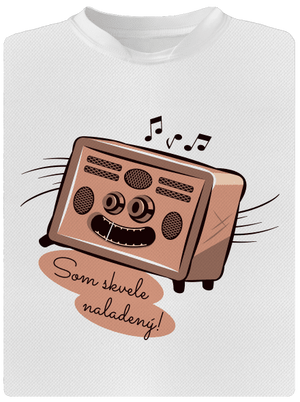 Skvele naladený detské športové tričko White