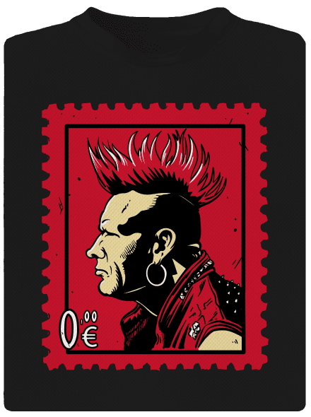 Známka punku detské športové tričko Black