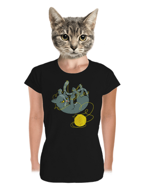 Nevrlý kocúr dámske tričko prémium Black