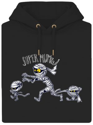 Super mumie unisex mikina premium Dark Black