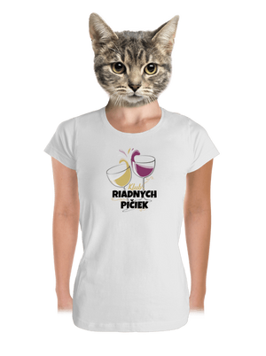Klub riadnych pičiek dámske tričko prémium White