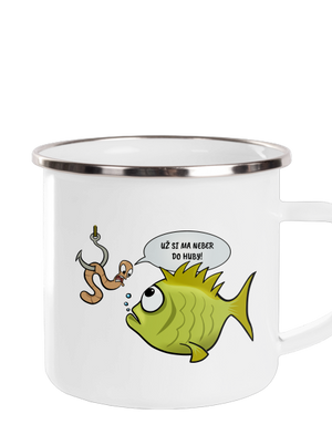 Ryba a dážďovka plecháčik White