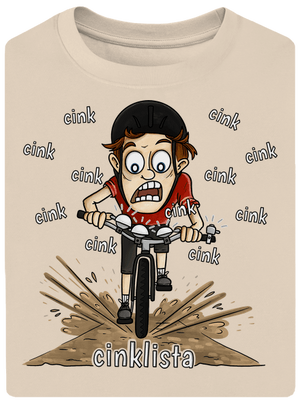 Cinklista unisex tričko oversized Almond