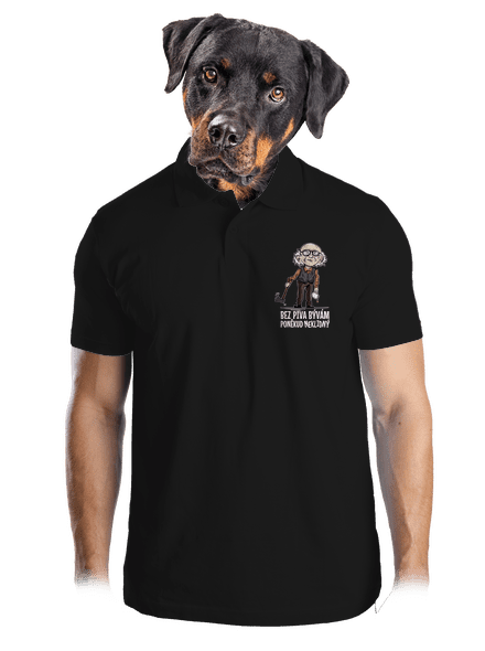 Neklidný bez piva pánska polokošeľa Black