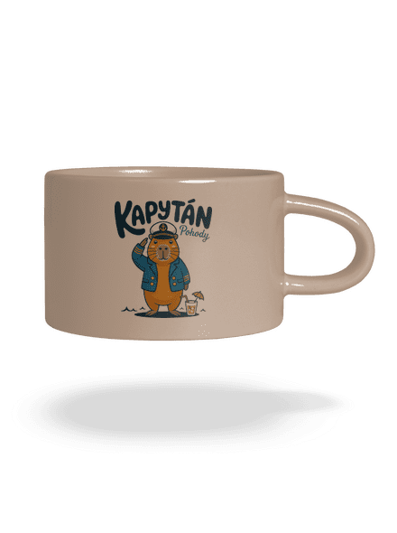 Kapytán pohody hrnček makronka Brown Macaron