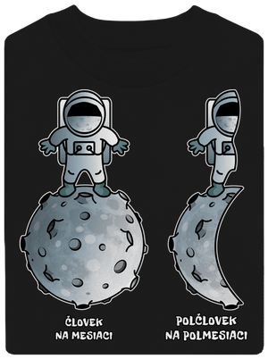 Polčlovek na polmesiaci unisex mikina bez kapucne Black