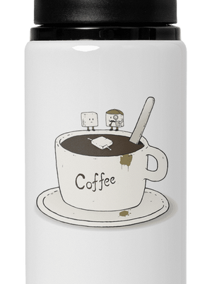 Kto zabil cukrík? flaša na vodu White