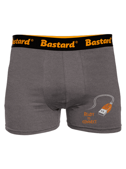 USB pripojenie boxerky Gray Melange