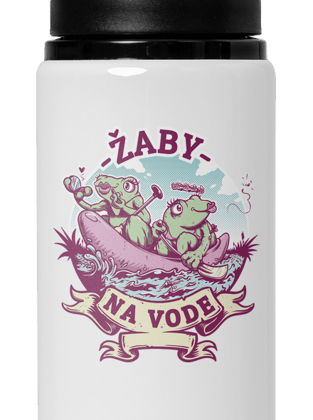 Žaby na vode flaša na vodu White