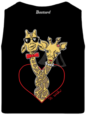 Žirafy vo zväzku pánske tielko Black