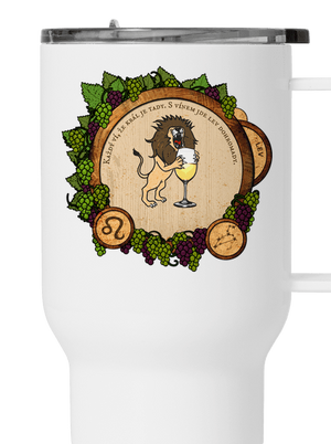 Vínny horoskop: Lev termohrnček White