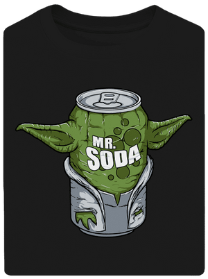 Mr. Sóda unisex tričko oversized Black