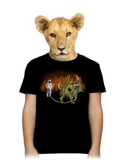 Venčenie draka detské tričko Black