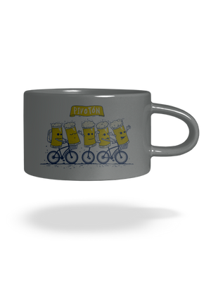 Pivotón hrnček makronka Grey Macaron